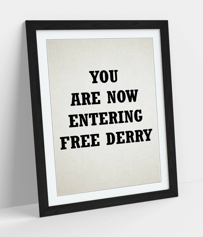 Derry Wall Art – Handmade Framed Wall Art With Woodgrain Frame & Matte Paper