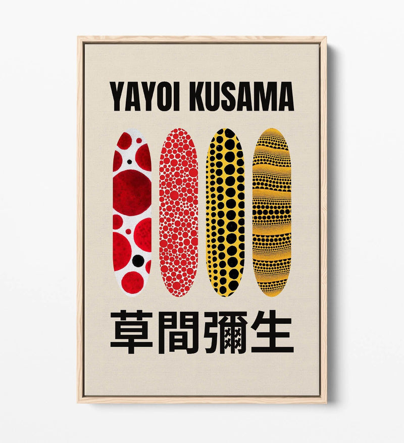 Float Effect Canvas Art – Yayoi Kusama Contemporary Canvas Print With Premium Varnish Finish