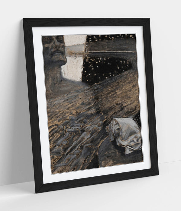 Framed Wall Art - Askel Gallen-Kallela River Of The Dead Poster Print With Quality Wood Frame