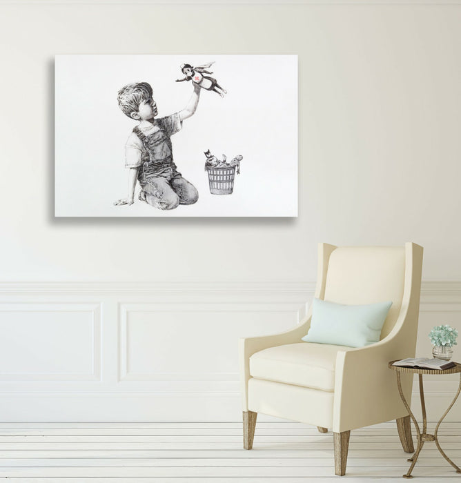 BANKSY GAME CHANGER SUPER NURSE CANVAS WALL ART PRINT ARTWORK GRAFFITI  LND