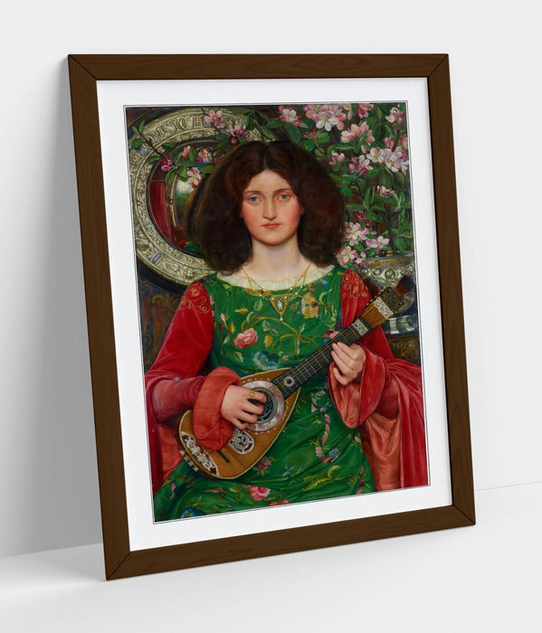 Framed Wall Art - Frederick Sandys Melody Print | Handmade UK Woodgrain Frame
