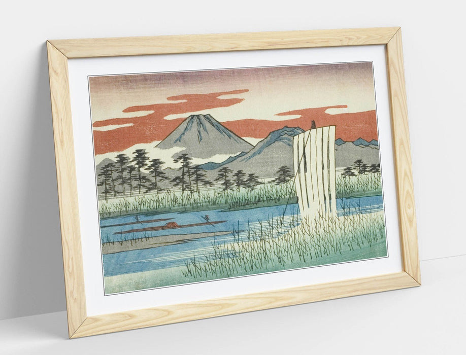 Framed Wall Art Poster Featuring Utagawa Hiroshige Sagami River Print – Handmade UK Frame