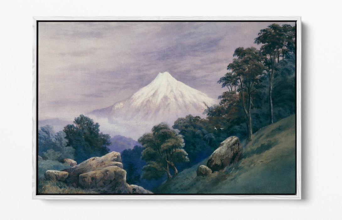 Float Effect Canvas Art - John Hoyte Mt Egmont Premium Wall Print Ready To Hang