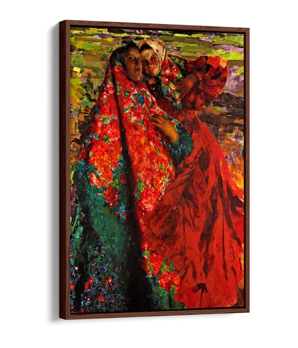 FILIPP MALYAVIN, PEASANT WOMEN -FLOAT EFFECT CANVAS WALL ART PIC PRINT