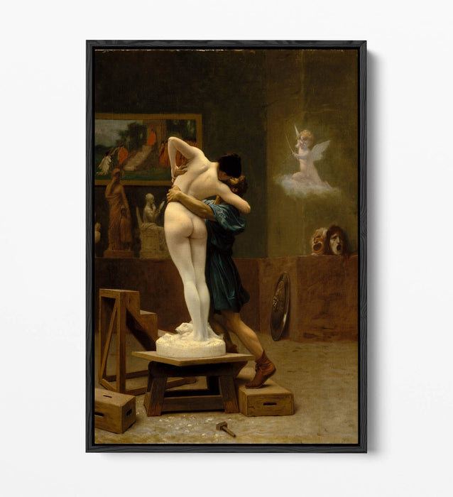 JEAN-LEON GEROME, PYGMALION AND GALATEA -FLOAT EFFECT CANVAS WALL ART PRINT