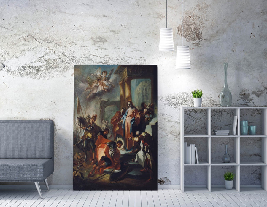 FRANZ MAULBERTSCH, CHRIST AND THE CENTURION -CANVAS WALL ART ARTWORK PRINT