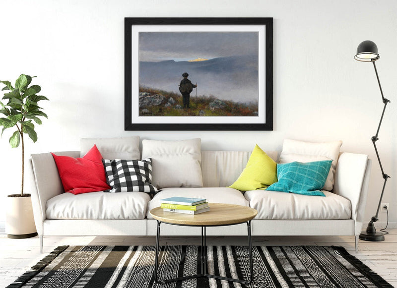 Framed Wall Art - Theodor Kittelsen Soria Moria Palace Poster Print, Ready to Hang