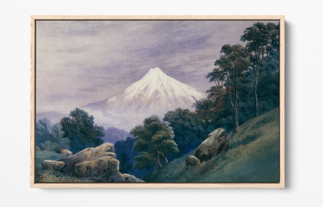 Float Effect Canvas Art - John Hoyte Mt Egmont Premium Wall Print Ready To Hang