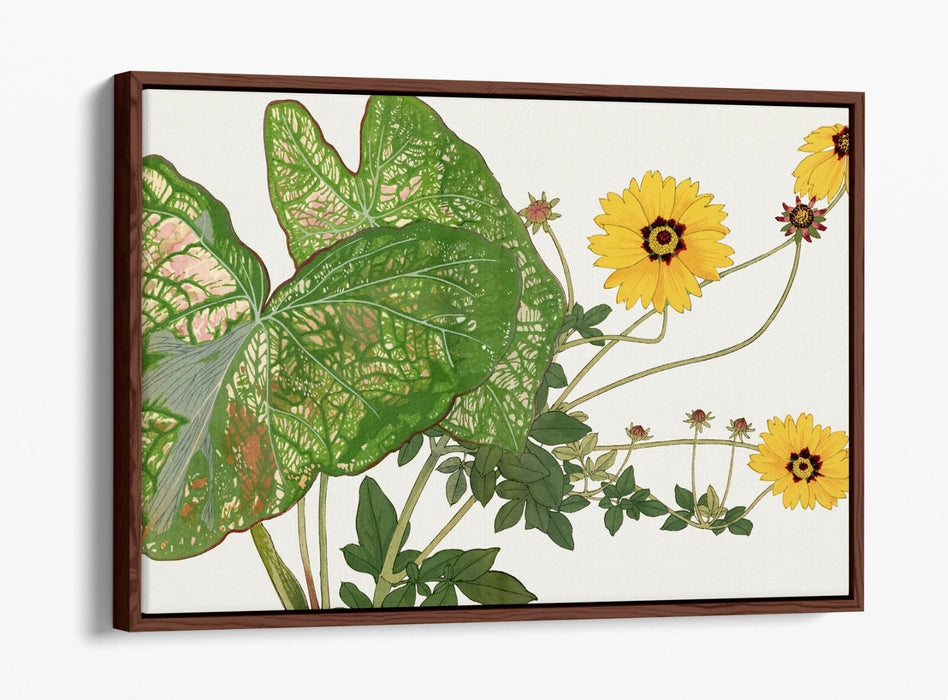 Float Effect Canvas Art - Handmade Botanical Canvas Wall Art With Premium Frame