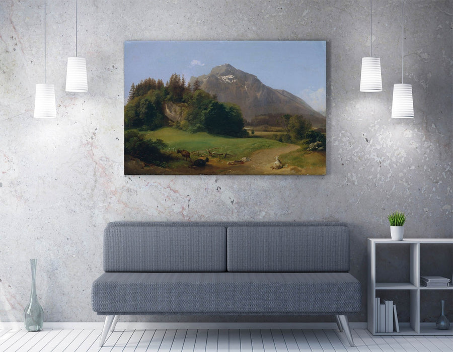 Canvas Wall Art - Johann Fischbach Painting Near Salzburg | Premium Varnish Finish