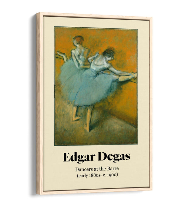 EDGAR DEGAS, DANCERS AT THE BARRE POSTER -FLOAT EFFECT CANVAS WALL ART PIC PRINT