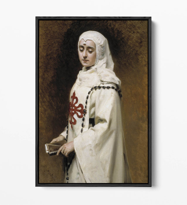 Canvas Wall Art – Raimundo Madrazo Portrait With Float Effect | Handmade UK