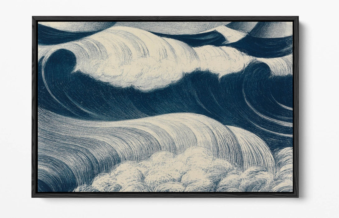 Canvas Wall Art – Wave Art Decoration | Handmade Float Effect Canvas Print