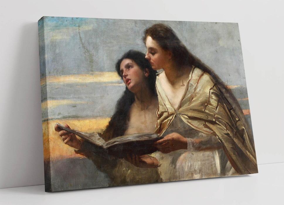 Canvas Wall Art - Ivan Tisov Two Women Painting on Archival Grade Canvas Print