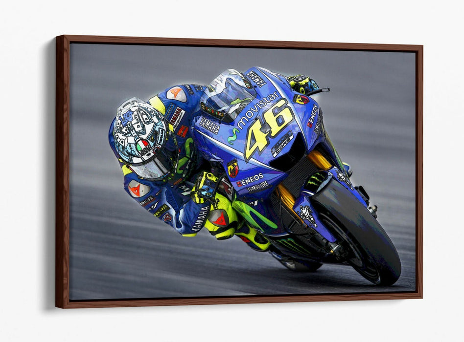 Canvas Wall Art - Valentino Rossi Float Effect Canvas Print | Handmade UK Art