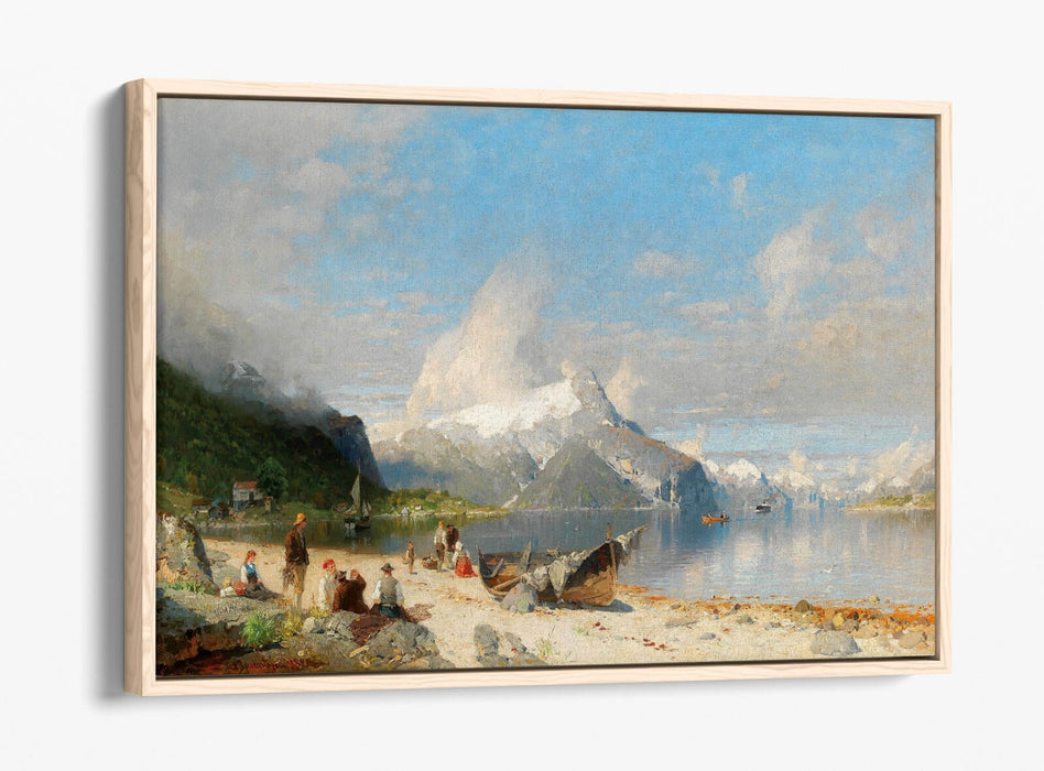 GEORG ANTON RASMUSSEN, A SUMMER DAY -FLOAT EFFECT CANVAS WALL ART PRINT