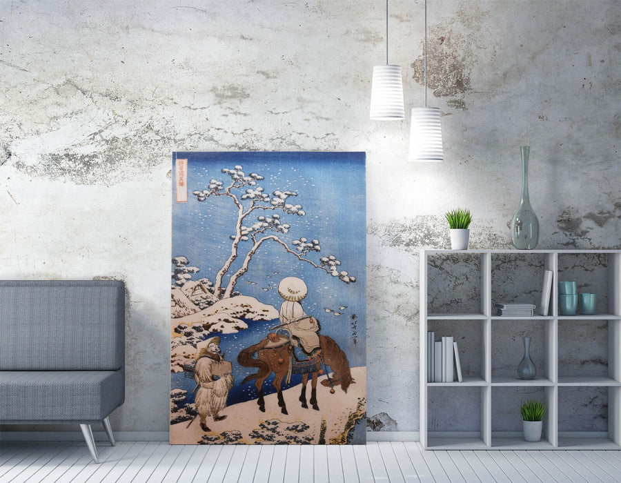 Canvas Wall Art – Hokusai Rider In The Snow Print | Handmade Japanese Canvas Art
