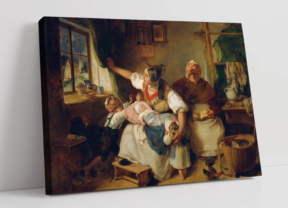 Canvas Wall Art – Peter Fendi Thunderstorm Handmade Canvas Artwork Print