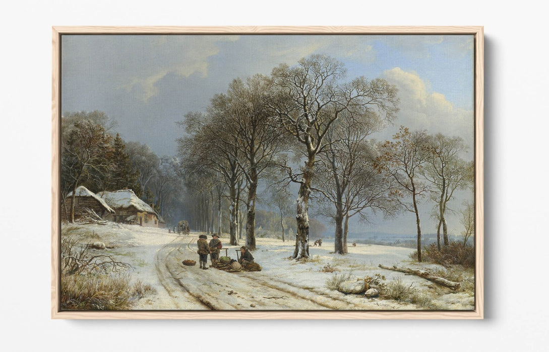 Canvas Wall Art Print – Winter Landscape Art With Float Effect & Custom Deep Frame