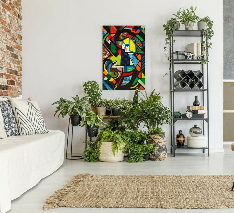 Canvas Wall Art | Abstract Multi Colour Artwork - Framed Modern Canvas Decor