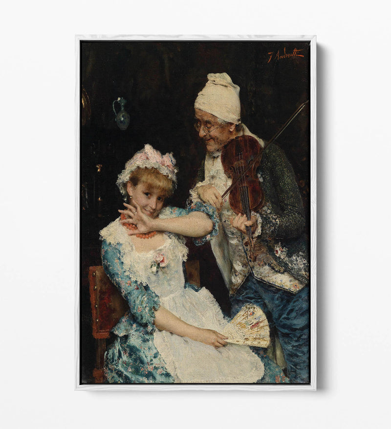 Float Effect Canvas Art - Federico Andreotti Musician Print | Premium 30mm Frame