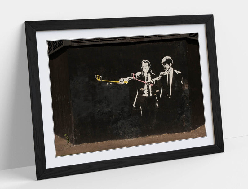 Framed Wall Art Poster – Pulp Fiction Selfie Stick Graffiti Decor Print