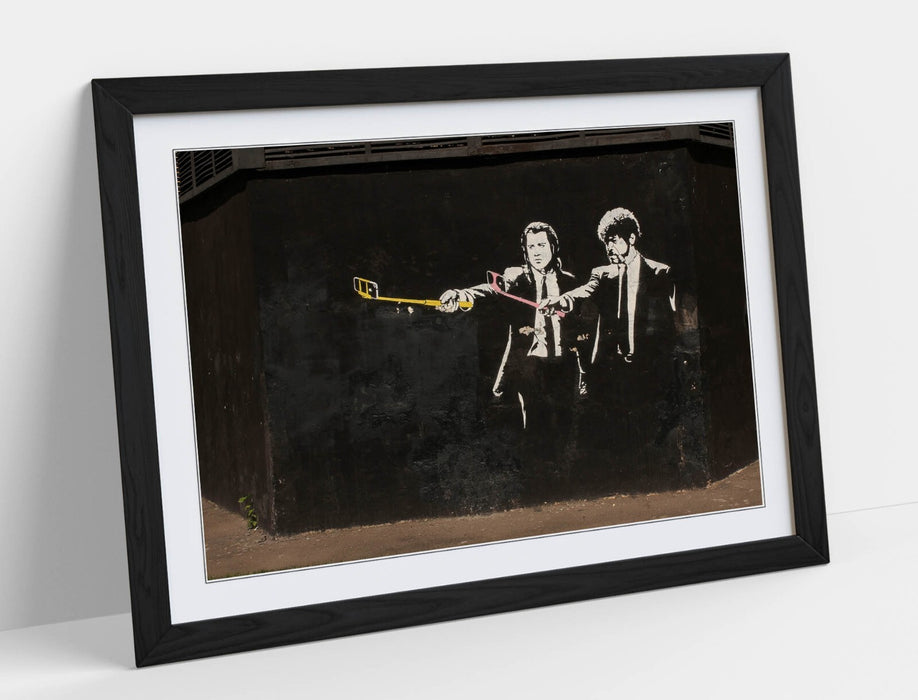 Framed Wall Art Poster – Pulp Fiction Selfie Stick Graffiti Decor Print
