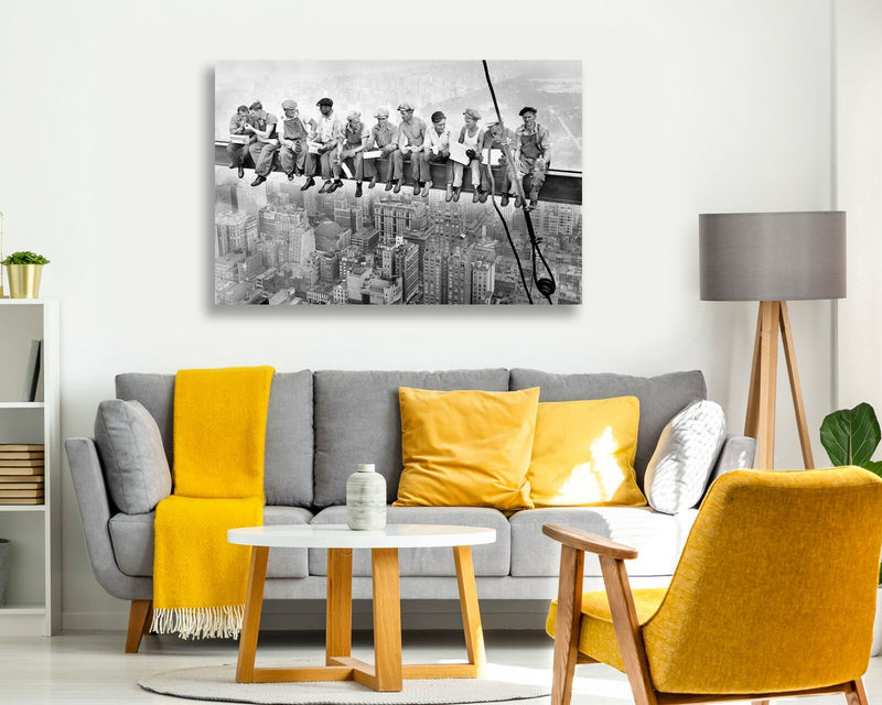 Canvas Wall Art - Lunch Atop Skyscraper Handmade Premium Print | Ready To Hang