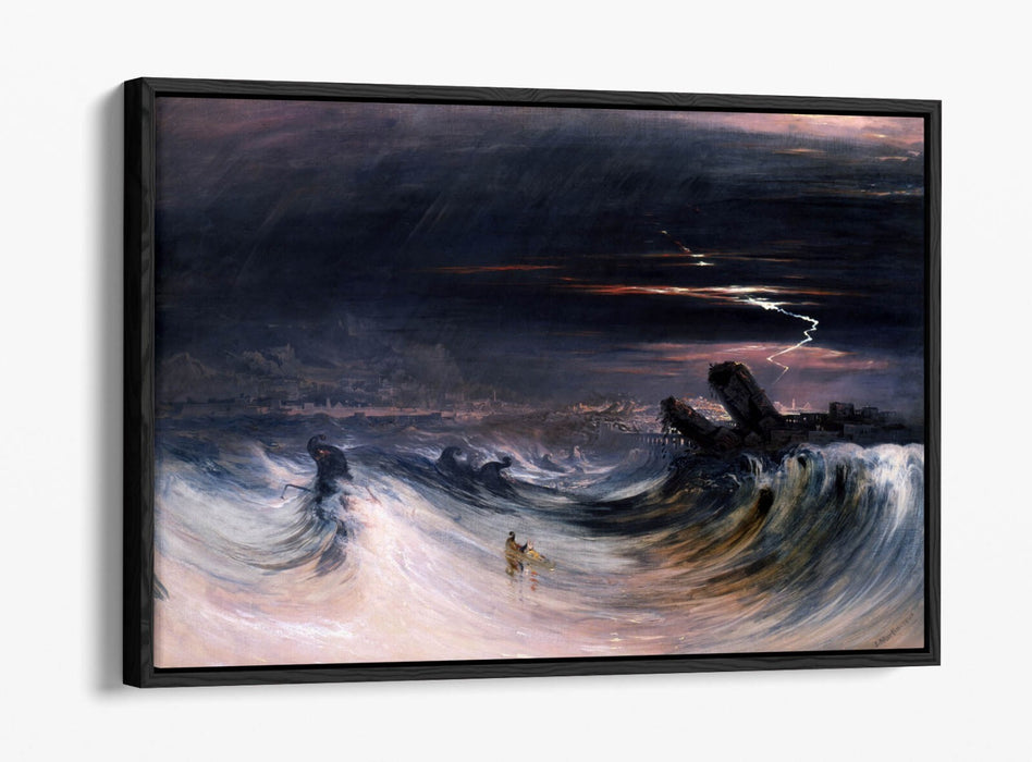 Canvas Wall Art Print - John Martin Artwork | Destruction of Tyre on Float Effect Canvas