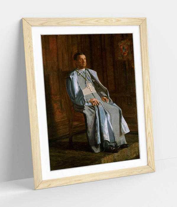 Framed Wall Art - Thomas Eakins Print With Wood Grain Frame, Matte Paper