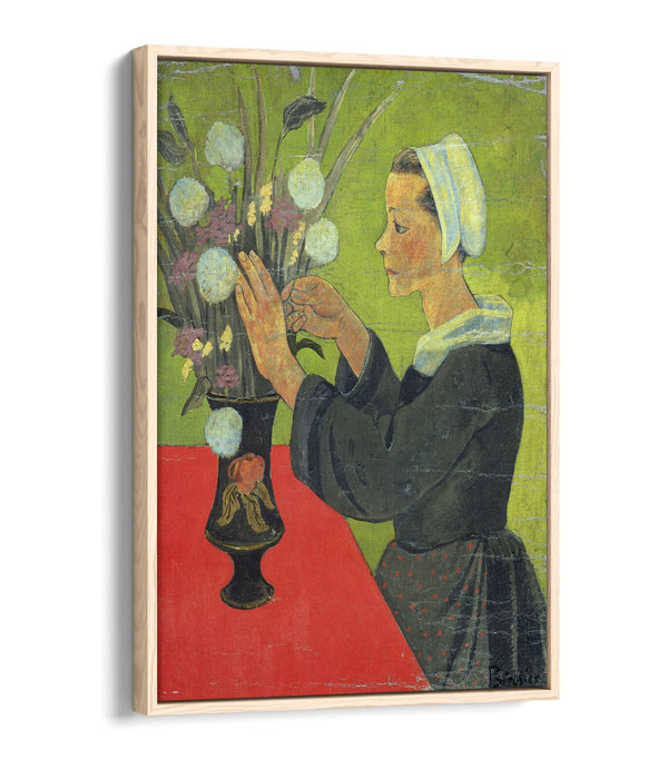 PAUL SERUSIER, BRETON WITH A BOUQUET -FLOAT EFFECT CANVAS WALL ART PIC PRINT
