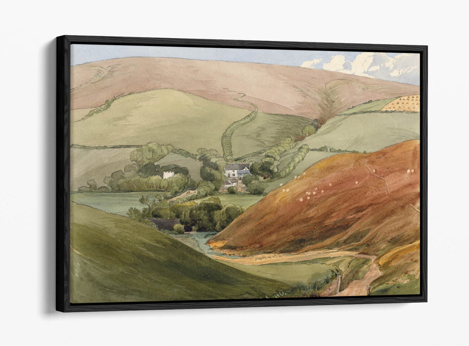 Float Effect Canvas Art - Oare Village by James Bulwer | Premium Ready To Hang Wall Decor