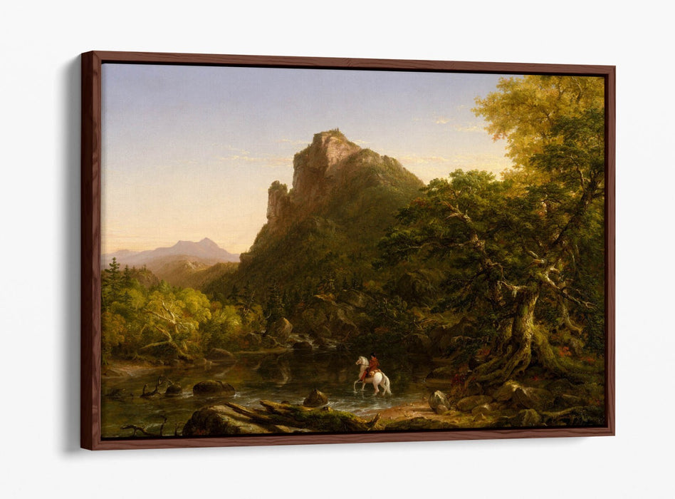 THOMAS COLE, THE MOUNTAIN FORD -FLOAT EFFECT CANVAS WALL ART PRINT