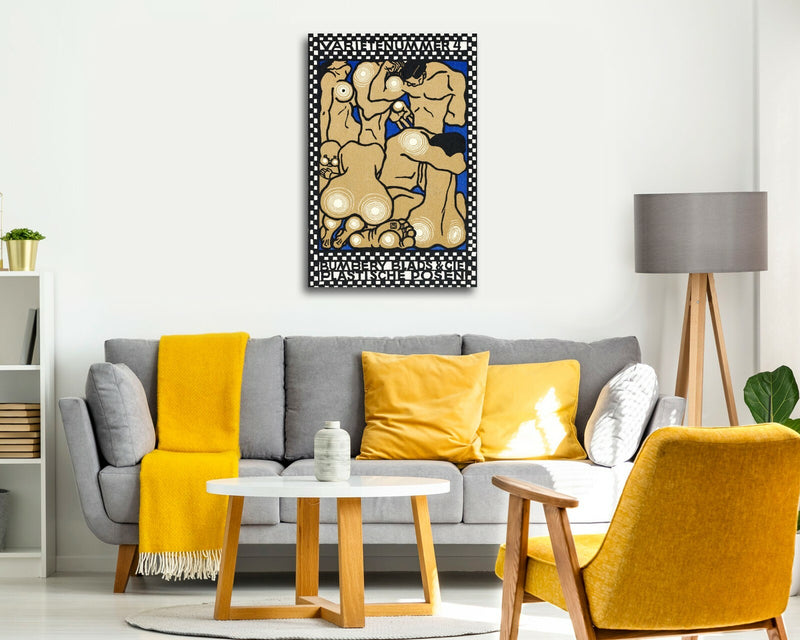 Vintage Canvas Wall Art – Handmade Framed Canvas Print by Moriz Jung Artwork