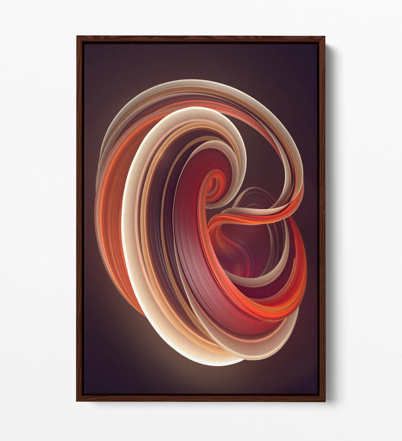 Canvas Wall Art – Abstract Multi Color Swirl Print | Float Effect, Ready to Hang