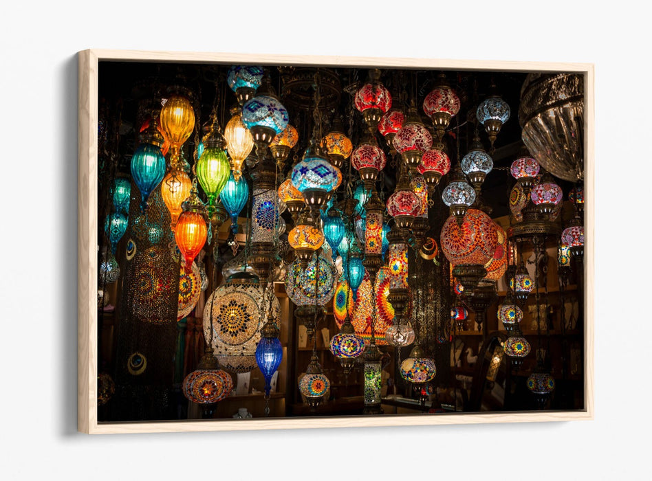 Festival Lantern Canvas - Colorful Wall Art With Float Effect & Premium Varnish Finish