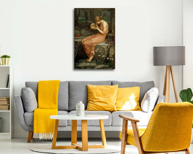 Canvas Wall Art – Framed Canvas Print John W Waterhouse Psyche Golden Box