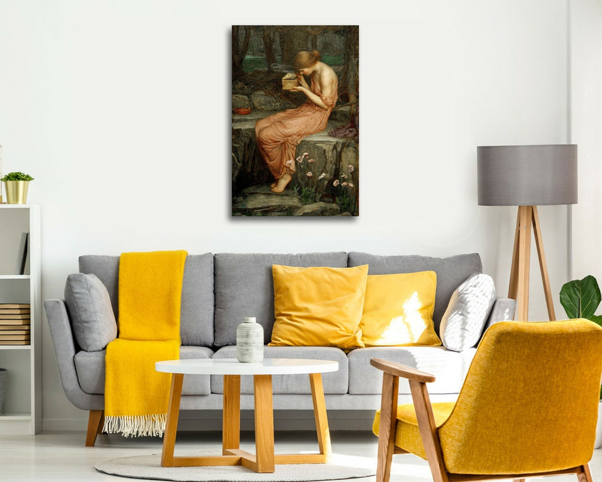 CANVAS WALL ART ARTWORK FRAMED PRINT John W Waterhouse Psyche Opening Golden Box