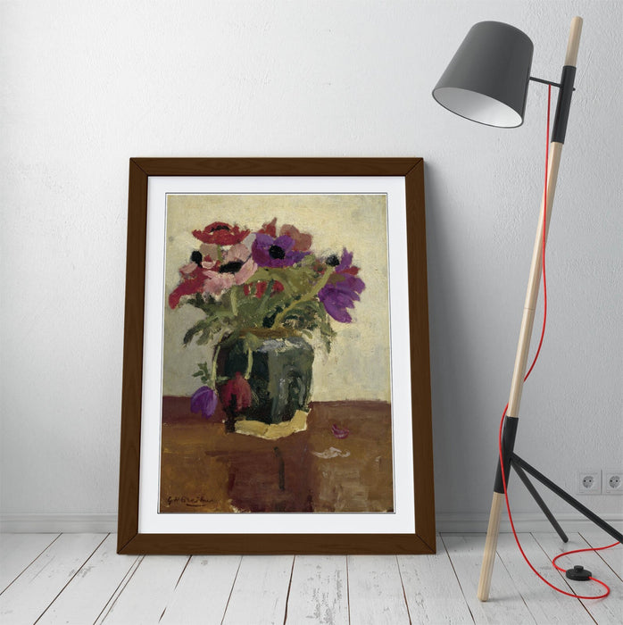Framed Art Poster With Classic Floral Artwork – George Hendrik Breitner Anemones Print
