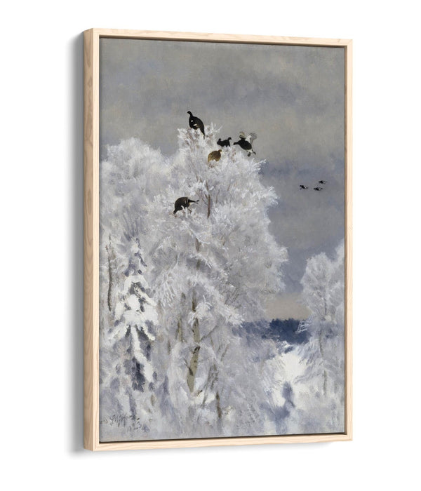 Canvas Wall Art – Black Grouse Art Float Effect on Handmade UK Canvas Print