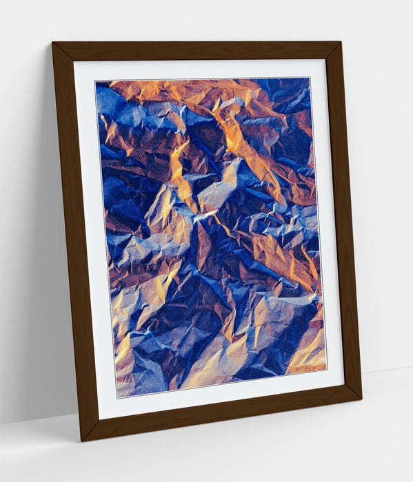 Mountain Rocks Wall Art – Framed Abstract Mountain Art Print | UK Handmade
