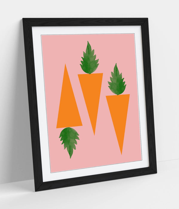 CARROTS TRENDY MINIMALIST KITCHEN -FRAMED WALL ART PICTURE PRINT ARTWORK