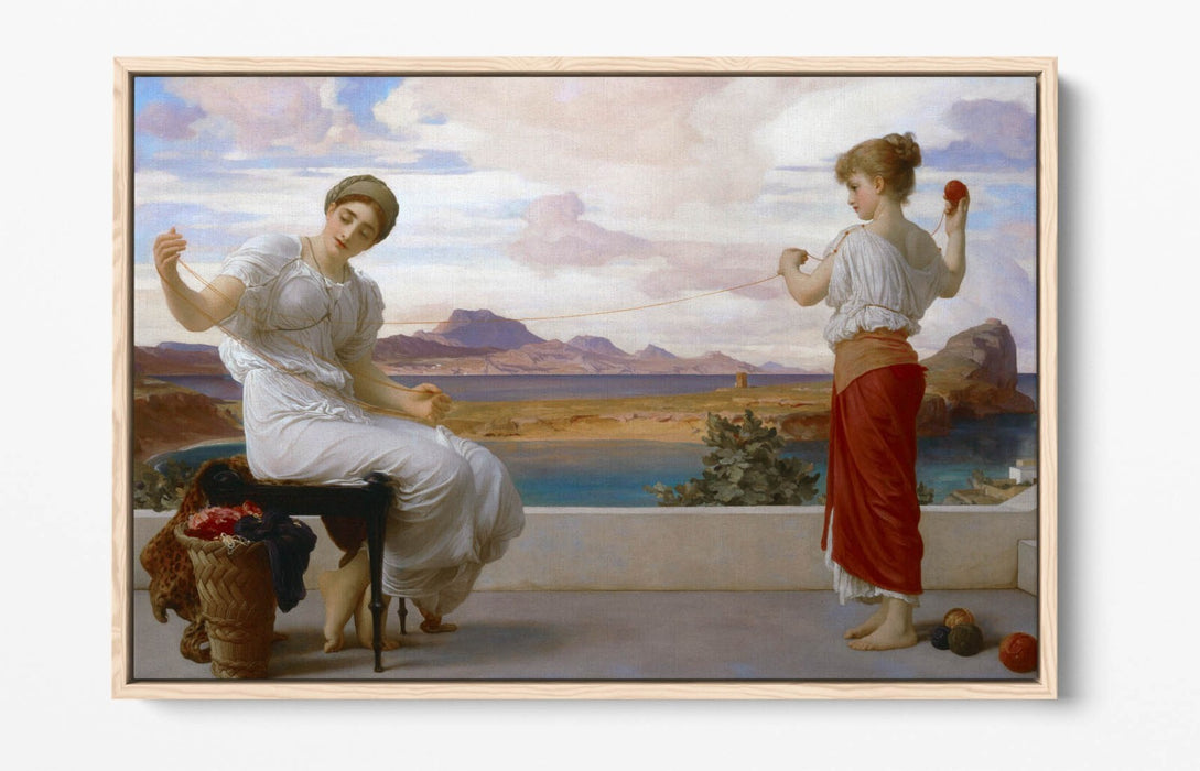 Float Effect Canvas Art - Winding The Skein Print | Premium 30mm Deep Frame