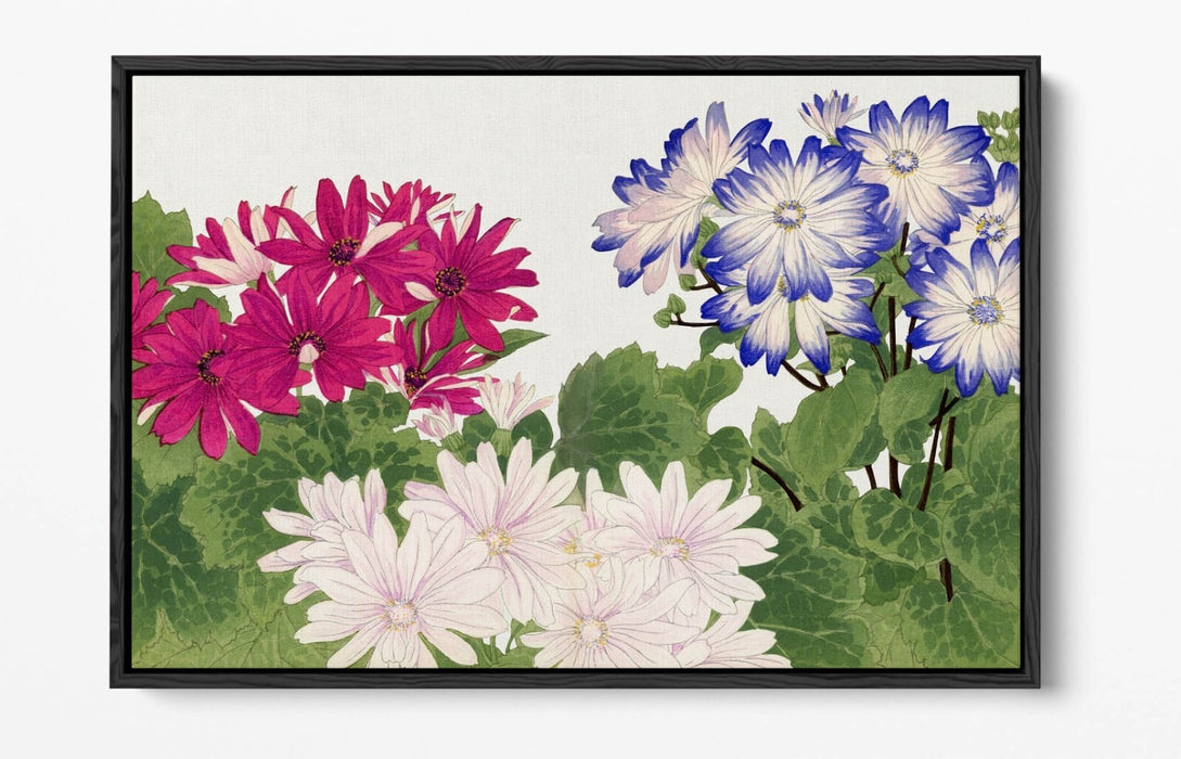 Canvas Wall Art – Vintage Flower Art With Float Effect Premium Frame