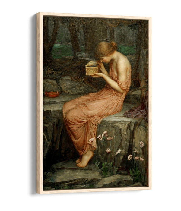 WATERHOUSE PSYCHE OPENING THE GOLDEN BOX -FLOAT EFFECT CANVAS WALL ART PIC PRINT