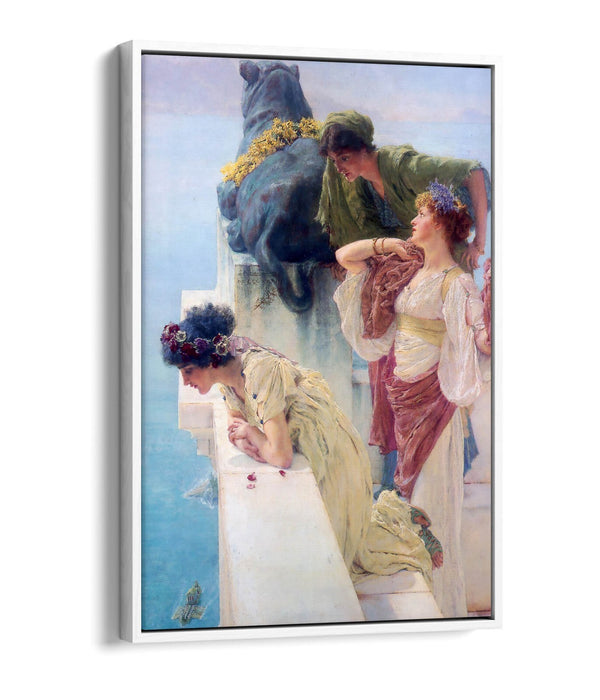 LAWRENCE ALMA TADEMA, A COIGN OF VANTAGE -FLOAT EFFECT CANVAS WALL ART PRINT