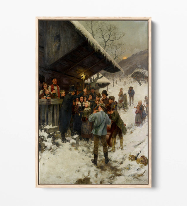 HANS BACHMANN, A CHRISTMAS CAROL IN LUCERNE -FLOAT EFFECT CANVAS WALL ART PRINT