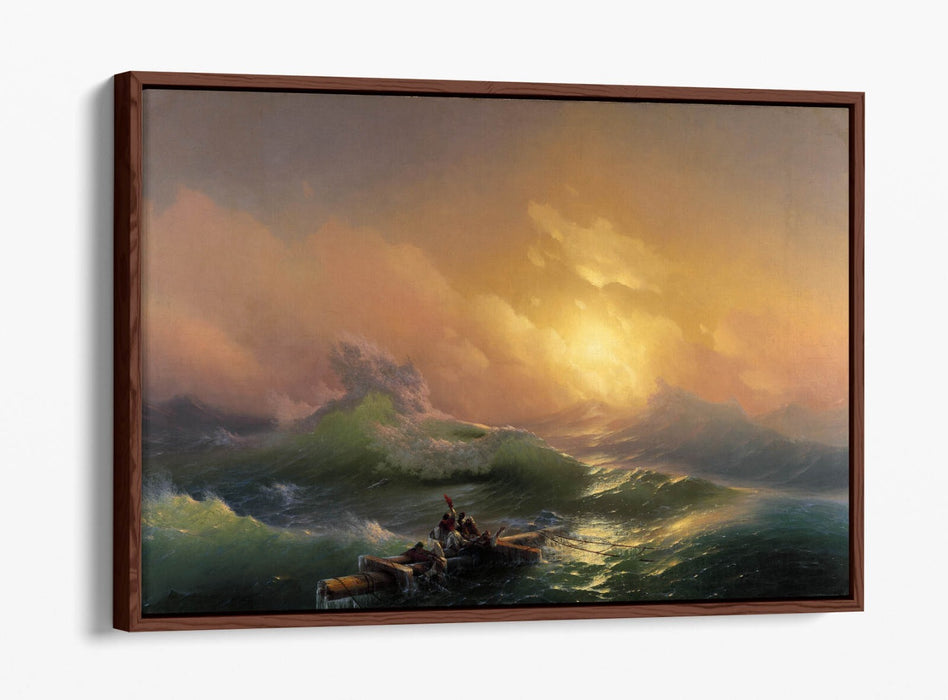 Canvas Wall Art Print – Ivan Aivazovsky Ninth Wave Float Effect, Handmade UK