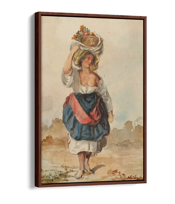 VOJTECH KLIMKOVIC, A WOMAN FROM ITALY -FLOAT EFFECT CANVAS WALL ART PRINT