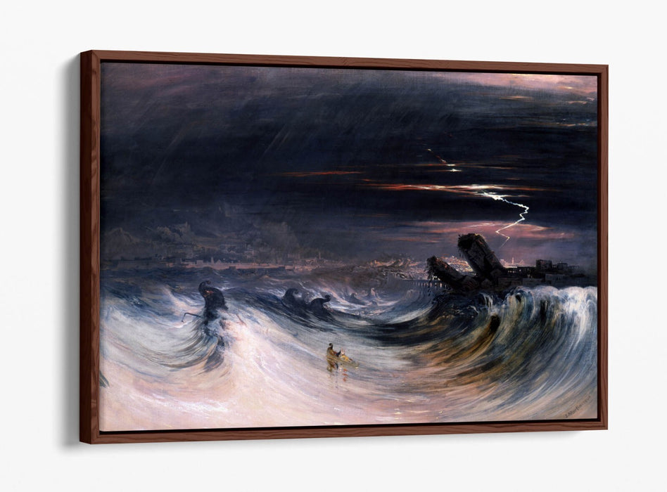 Canvas Wall Art Print - John Martin Artwork | Destruction of Tyre on Float Effect Canvas